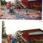 Viljasiilon valu joskus 90-luvun alussa. Kuvassa firman ykkösketju valu hommissa..